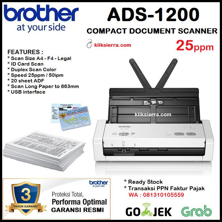 Jual Brother Ads Compact Portable Desktop Scanner Ads Id Card Scan Shopee Indonesia