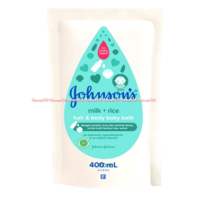 Johnson's Baby Bath Milk Rice 400ml Refill Sabun Bayi Untuk Membuat Kulit Lebih Lembut Halus Jonson Jhonson Johnson Sabun Susu Bayi Milk + Rice kemasan Pouch 400 ml