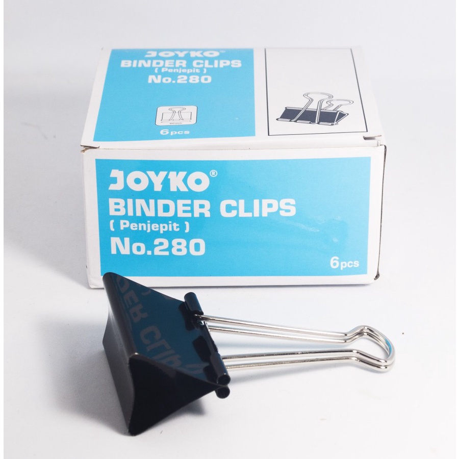 

[6pcs] Binder Clip Klip Penjepit Kertas Hitam no. 280