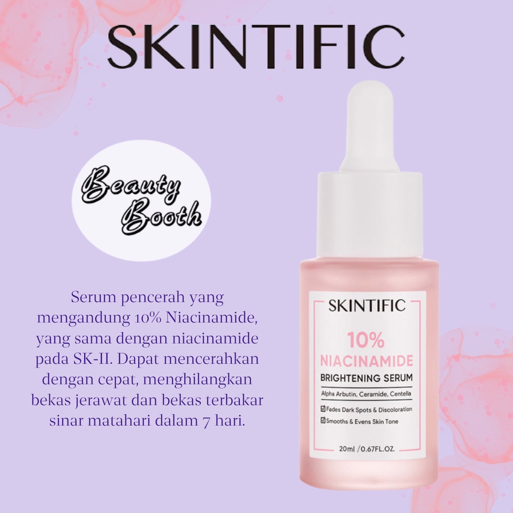 SKINTIFIC 10% Niacinamide Brightening Serum 20ml | Serum Wajah