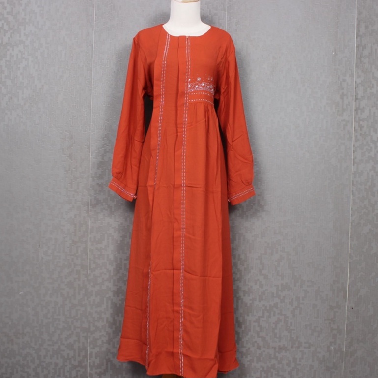 KAFTAN FASHION SIFFON WARNA ORANGE , KAFTAN MUSLIMAH KAFTAN LEBARAN KONDANGAN MURAH