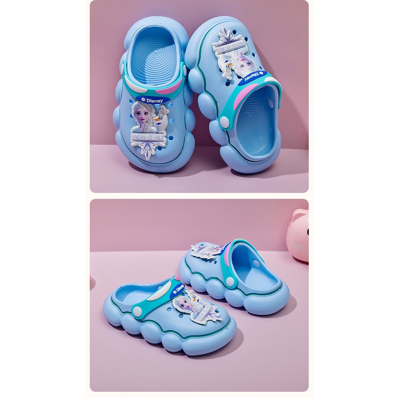 SANDAL ANAK PEREMPUAN SLOP CROCS FROZEN ELSA DISNEY ANTI-SLIP GY3118