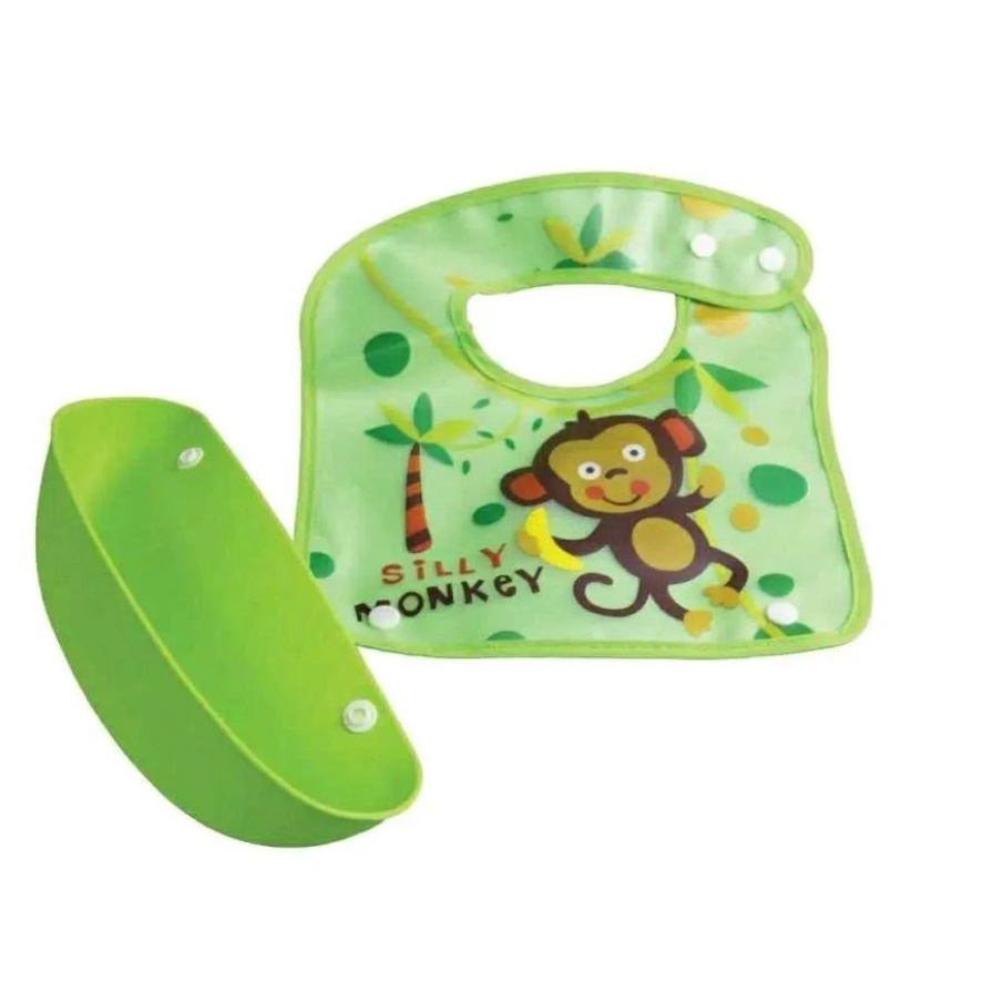 Morinz Foldable Bib Silicone / Celemek Makan Bayi Silikon Lusty Bunny