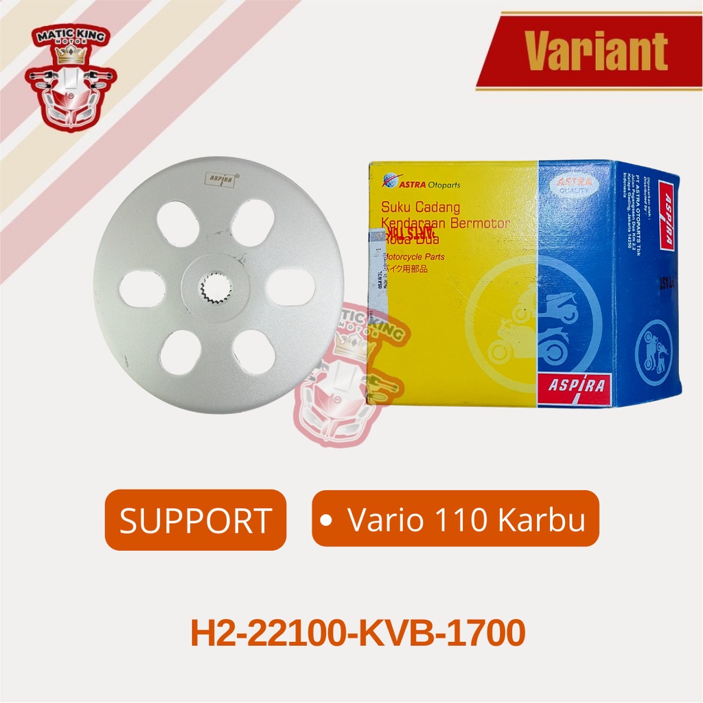 Mangkok Rumah Kampas Ganda kopling Vario Techno 110 Karbu H2-22100-KVB-1700 asli Aspira Astra Otoparts