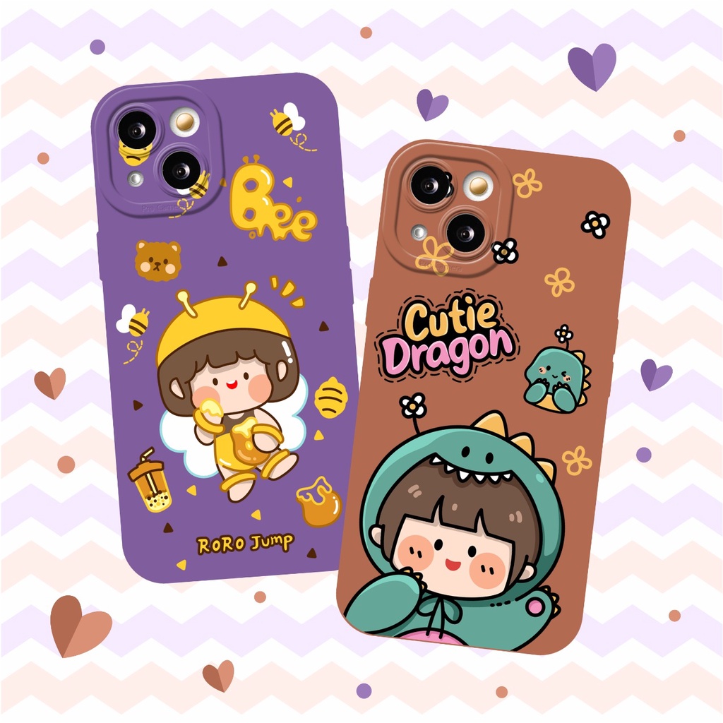 PRINTING PRO CAMERA GIRL DINO BEE case iphone 6 6s 7 8 plus x xs xr max 11 12 13 pro