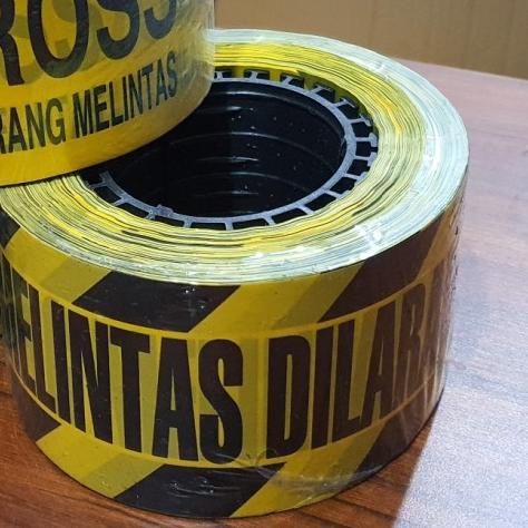 

police line 3x300 dilarang melintas/ baricade tape bertulisan