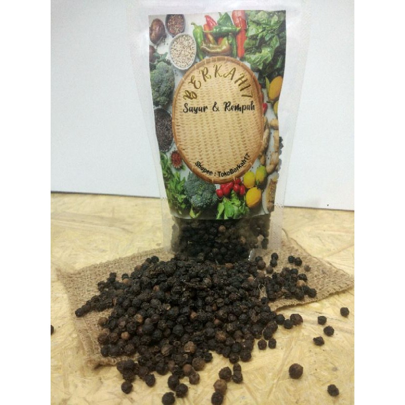 

lada hitam biji 100gr / biji lada hitam 100gr / rempah /JSR asli / blackpaper / lada hitam lampung