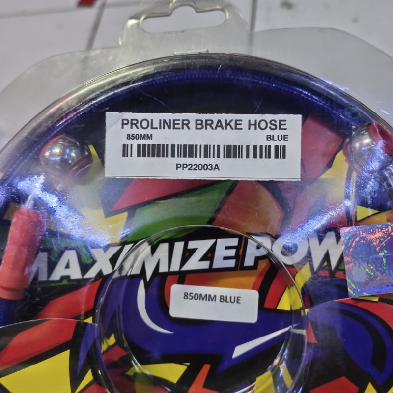 Selang kabel rem depan racing 85cm biru pro liner
