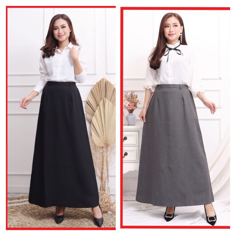 Rok Kerja A/Rok Kantor Pola A/Basic Rok Kantor/Rok Dasar A