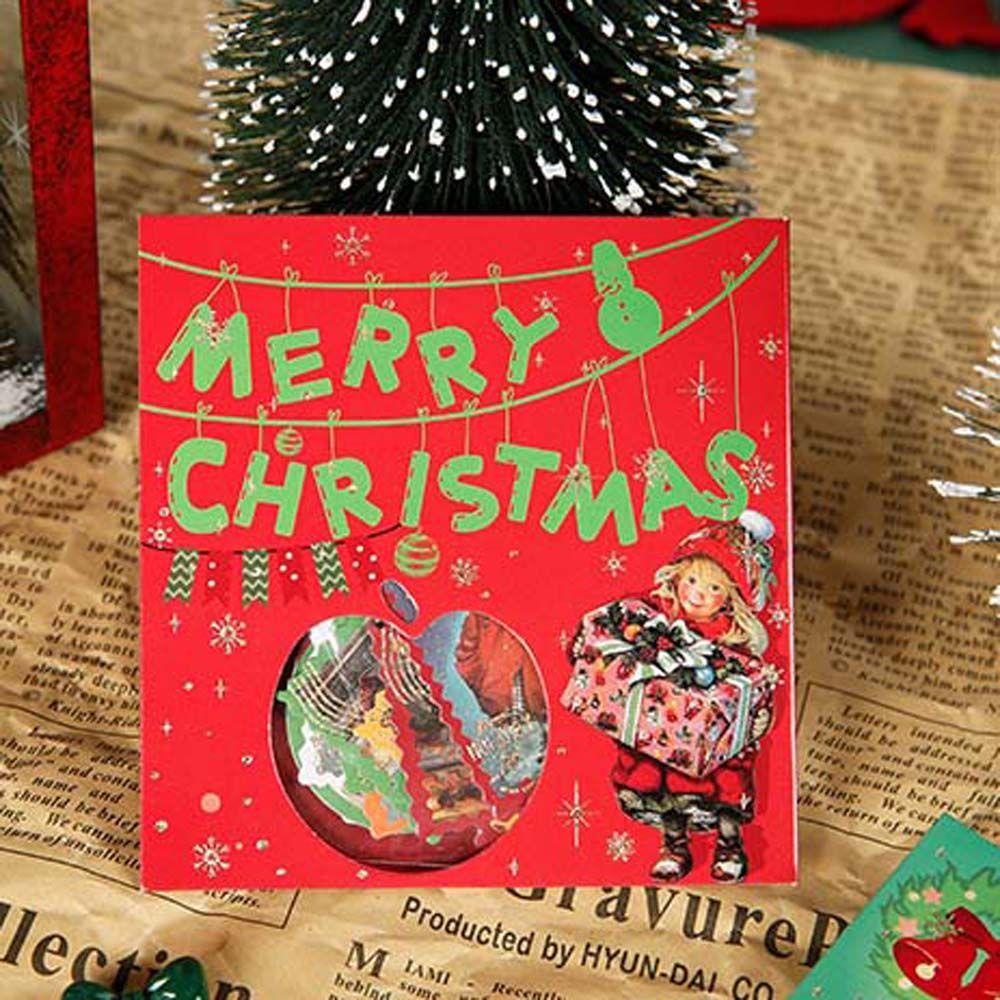 Mxbeauty Christmas Stationery Stiker Scrapbooking Jurnal Santa Claus Pohon Natal Snowman Merry Christmas Perlengkapan Sekolah