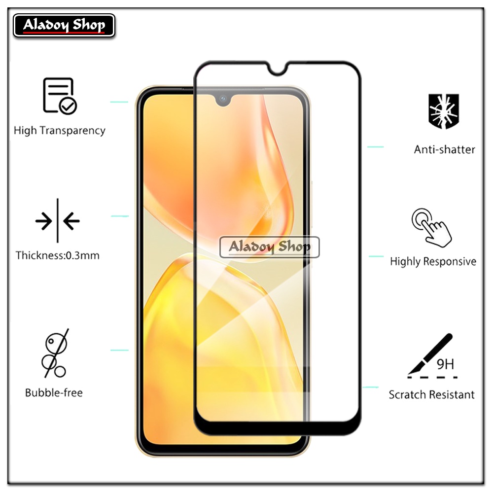 PAKET 2 IN 1 Tempered Glass Layar Vivo V25/V25E + Skin Carbon Film 3D