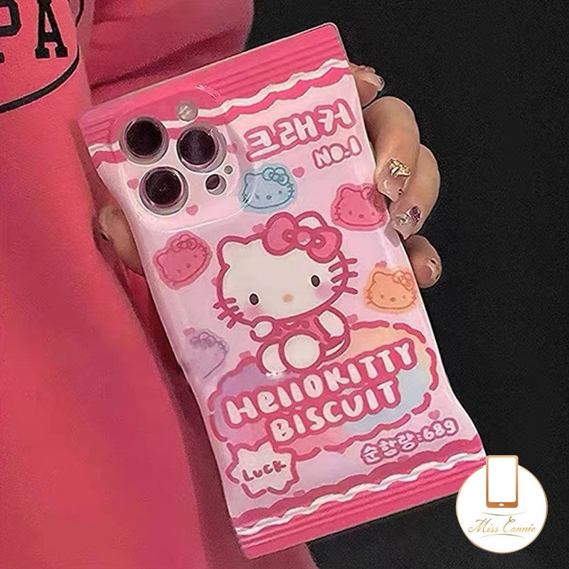 Soft Case Pelindung Kamera Motif Kartun Hello Kitty Biskuit Permen Untuk iPhone 11 XR 8 7 6 6s 14 Plus 12 14 13 Pro Max 11 Pro Max X XS Max SE 2020