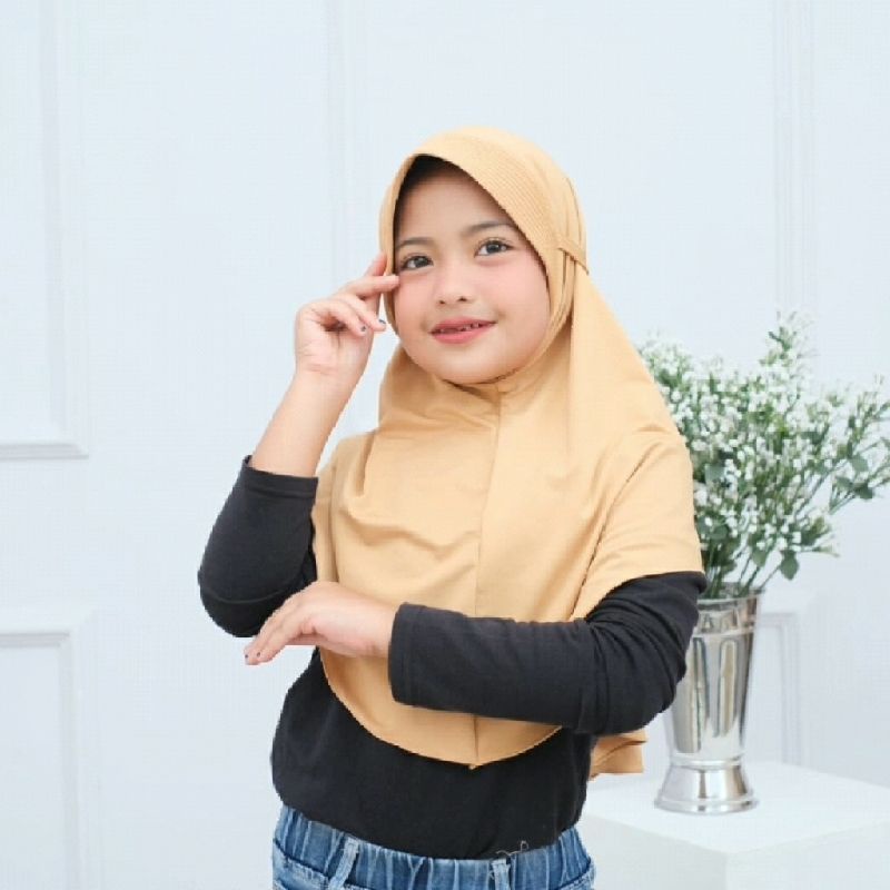 Jilbab instan anak bergo pad kids ORIGINAL DOA IBU