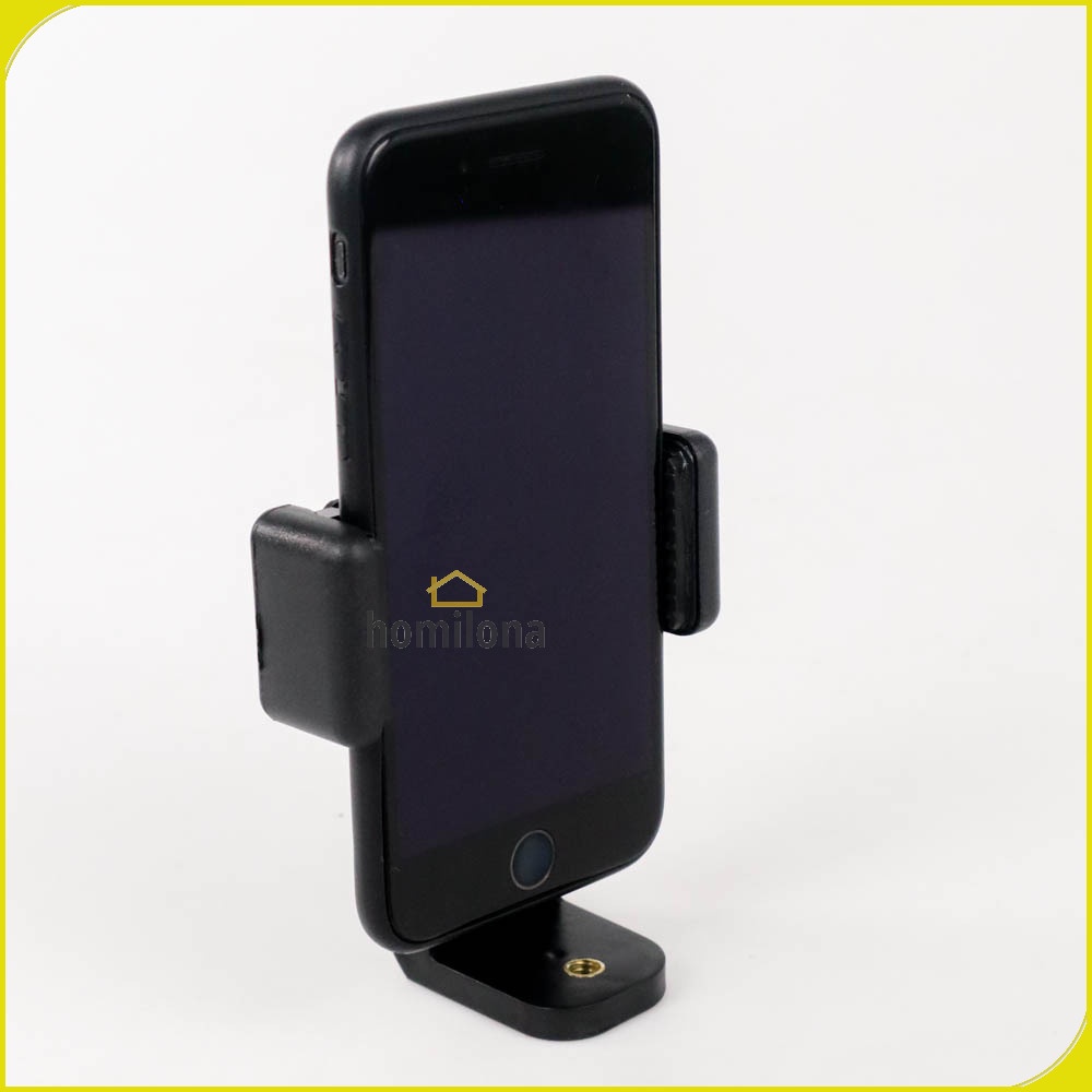 Dudukan Smartphone Phone Clip Bracket Holder Mount Tripod Monopod - AIEACH F360 - Black