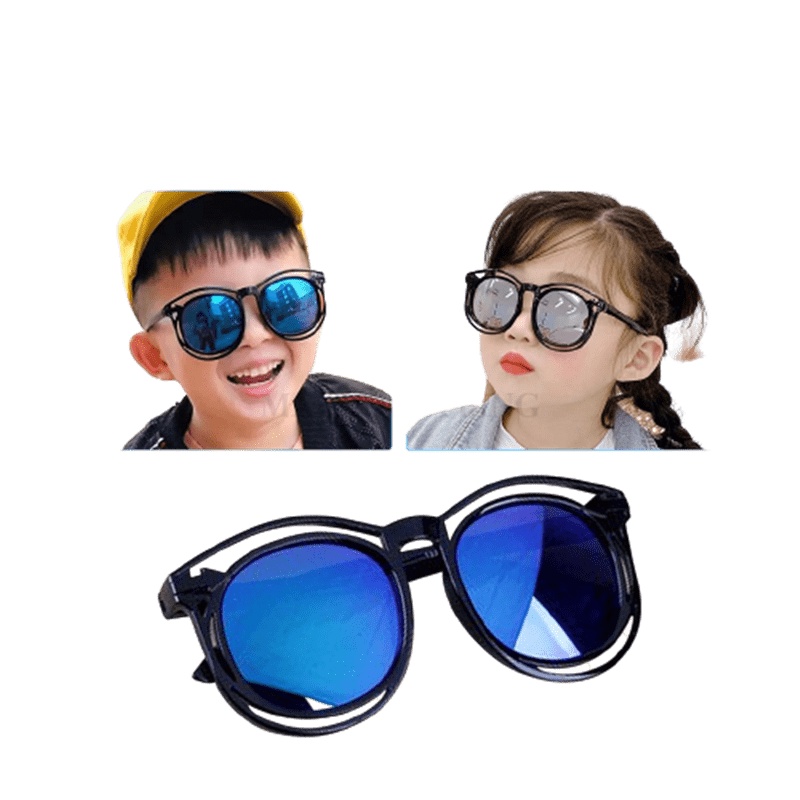 (COD) Kacamata Hitam Anak New Trendy Kids Fashion Kacamata Bulat New High Quality MALL SHOPPING