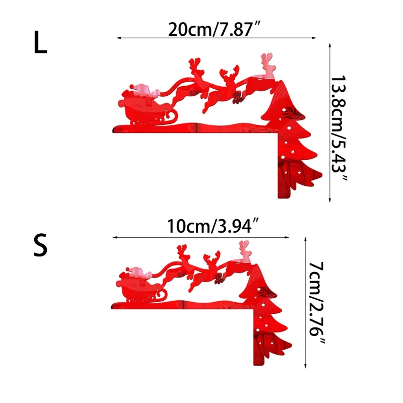 Zzz 4pcs / set Stiker Saklar Lampu Motif Santa Claus 3D Untuk Dekorasi Natal