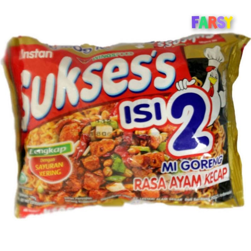 

NOODLES/MIE INSTANT SUKSES ISI 2 GORENG RASA AYAM KECAP SATUAN