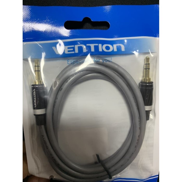 [1M - P460 Silver] Vention Kabel Audio Aux 3.5mm Male to Male