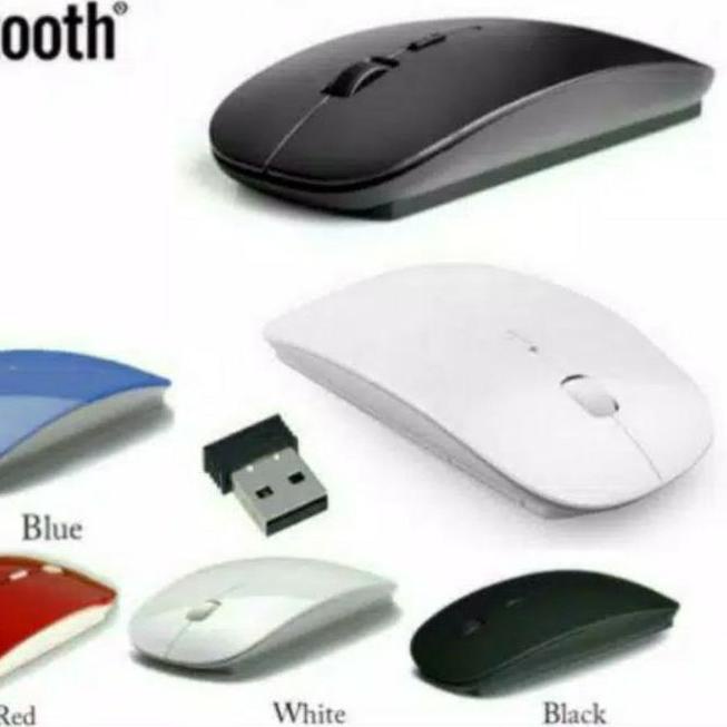 Mouse Bluetooth BT Wireless Slim Tipis Optical Tipis Laptop Komputer
