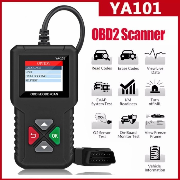 Alat Scan Scanner Mobil OBD2 Kingbolen Pendeteksi Kerusakan mesin Eccu