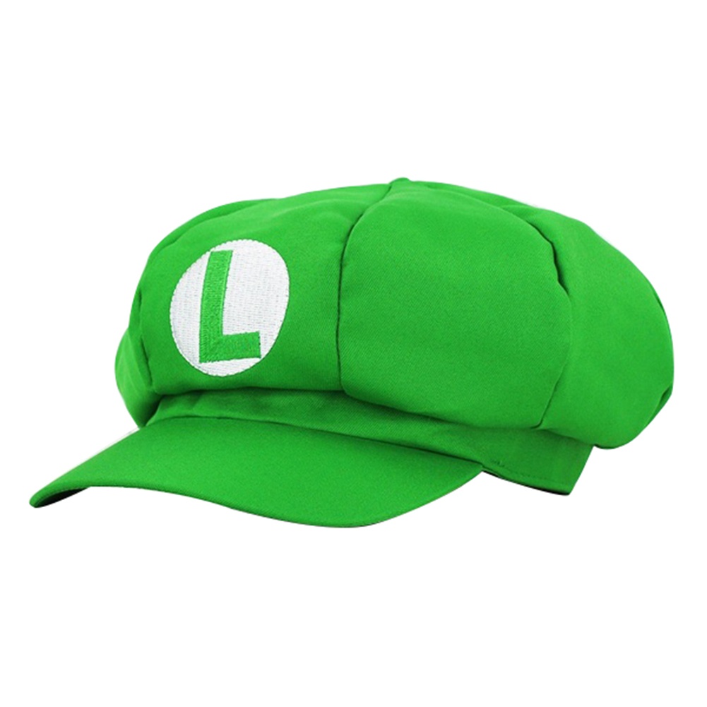 Topi Bentuk Octagonal Desain Super Mario Bros Luigi Untuk Cosplay