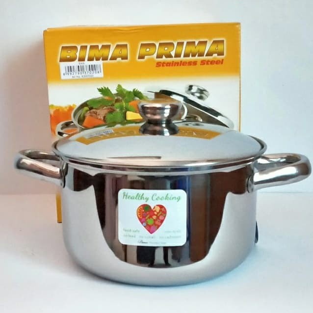 peralatan dapur BIMA Panci Bima Prima Saucepot Panci Stainless Steel Bima 18Cm 18 Cm terlaris presto