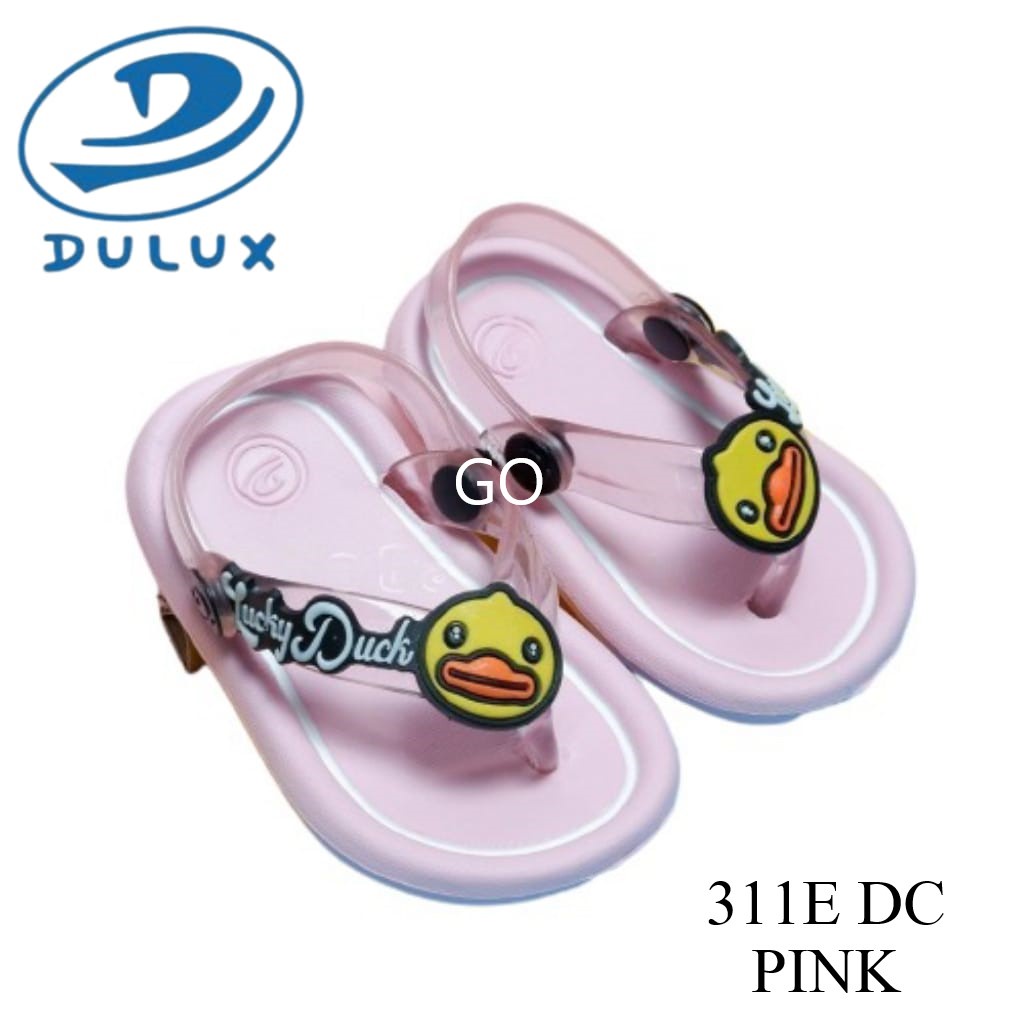 gos DULUX 311E DUCK Sandal Jepit Balita Anak Cewek Tali Belakang Motif Bebek Sandal Jepit Perempuan