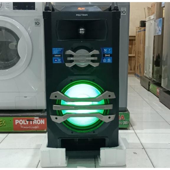 JUAL SPEAKER PORTABLE POLYTRON PTS 12K15 FREE 2 MIC WIRELESS ORIGINAL GARANSI RESMI