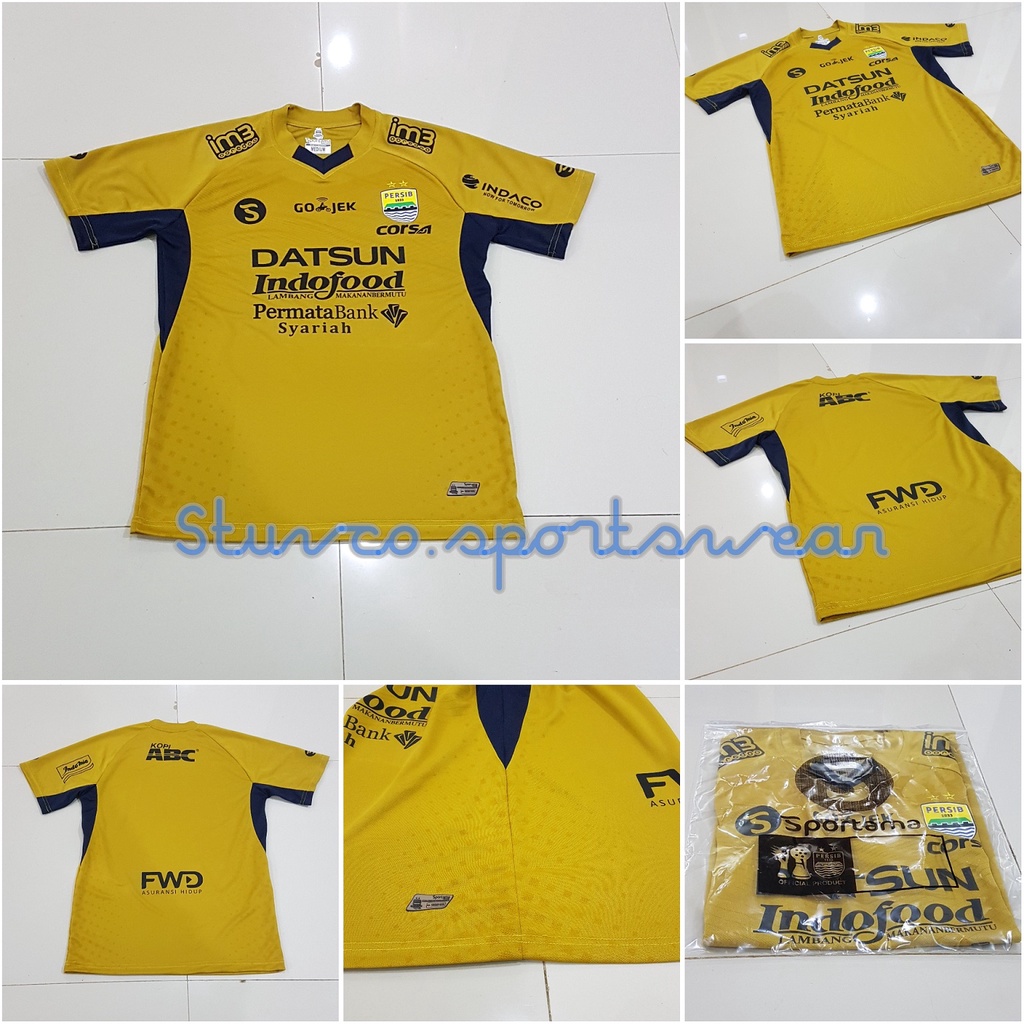 CUCI GUDANG JERSEY GRADE ORI PERSIB AWAY GOLD (EMAS) 2017 - 2018 GOJEK LIGA 1