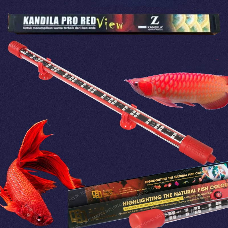 LAMPU LED VIEW PRO RED AQUARIUM IKAN AROWANA / ARWANA / KOKI / DISCUS