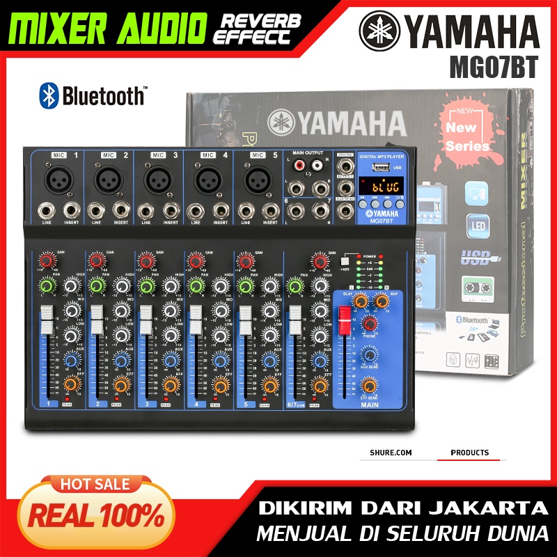 AUDIO MIXER  mixer profesional 7-channel MG07BT mixer USB penguat sinyal Penguat KTV penguat kinerja panggung penguat kinerja panggung