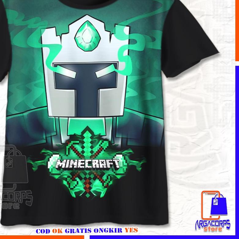Kaos Anak 3D Baju Anak Minecraft Frost Diamond Face Baju Distro - Argacorps Store