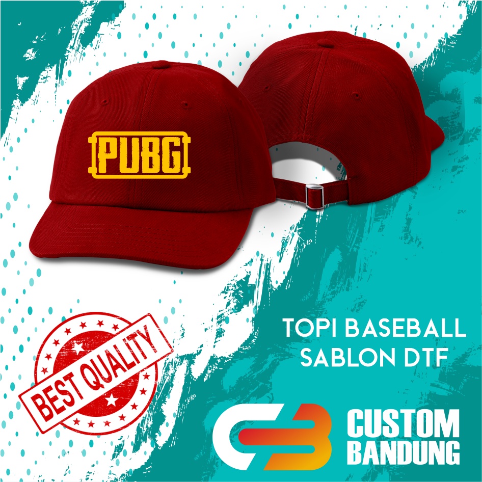 Topi Baseball PUBG 2 Pria Wanita Topi Cap Bisa Tulis Nama Bisa COD Original High Premium Quality