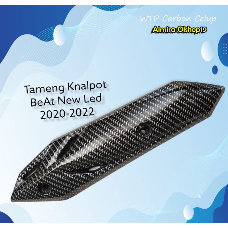 Tameng Knalpot Carbon Celup Motor Beat Led 2020-2022