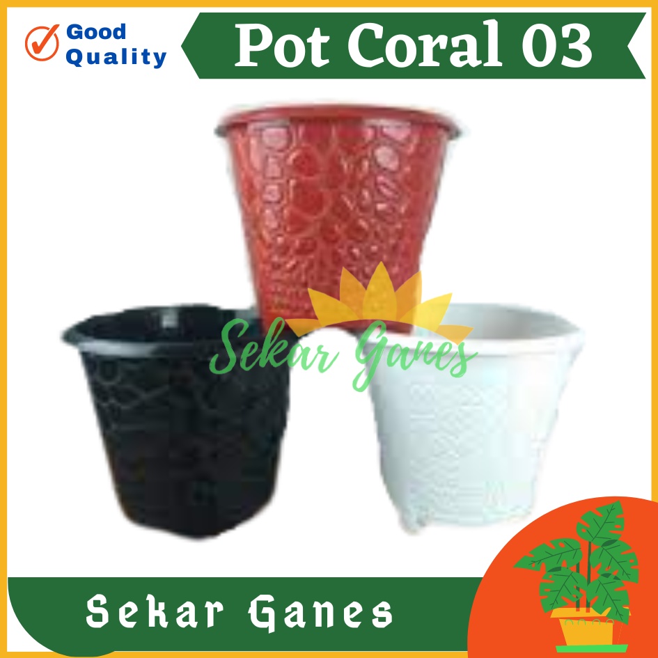 Promo Pot Coral 03 Pot Bunga Termurah Pot Tanaman Pot Bjp Coral 03 Putih Budi Jaya Pot Coral 20 Cm Pot Koral Bunga Plastik Motif Batu Alam Bagus Murah