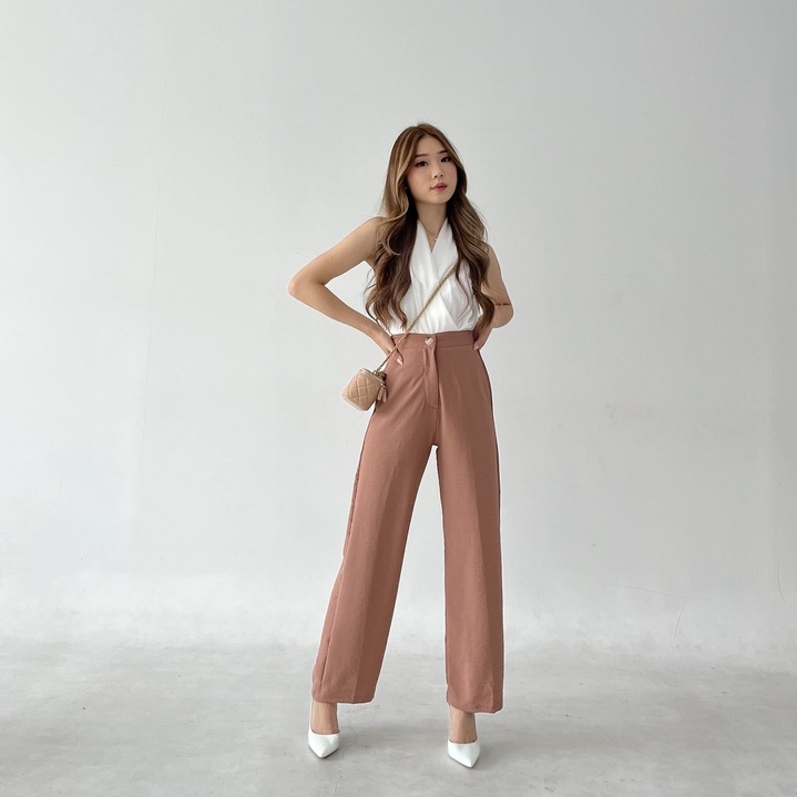 Harley Pants / Celana Kerja Wanita / Celana Straight Cut / Casual Pants