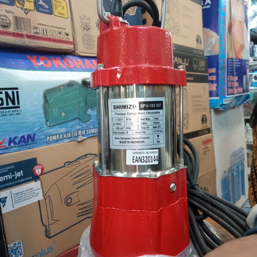 Pompa Air Shimizu SPV180 BIT SPV 180 BIT Pompa Air Celup Shimizu Submersible Pump