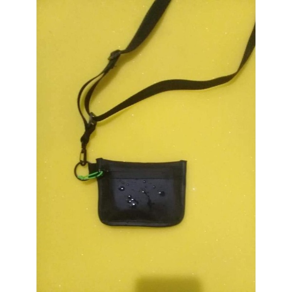 Tas dompet kalung mini selempang gantung leher hanging sako wallet polos ANTI AIR