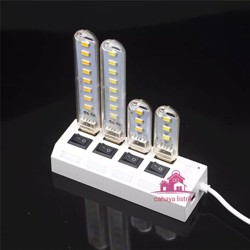 LAMPU USB LED LAMP PORTABLE FLEXIBEL USB 1LED 3LED 8LED  STICK - LAMPU BACA SIKAT GIGI LAPTOP POWERBANK [PERFECTHOME]