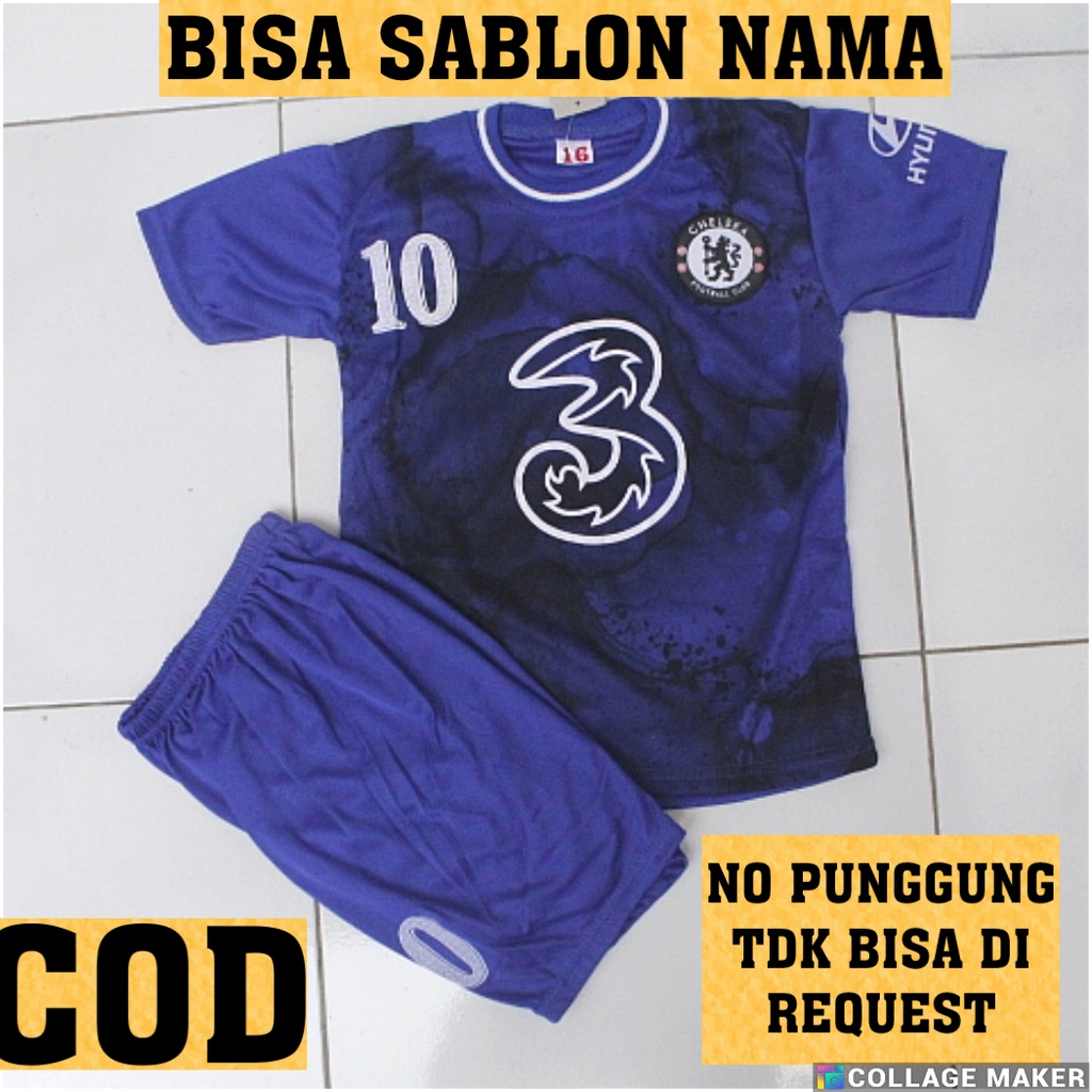 SETELAN BAJU BOLA ANAK CELSEA TERBARU USIA 0-13THN