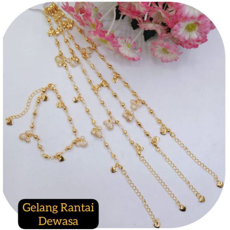 SDRO10. Gelang tangan xuping dewasa model rantai motif Mickey Mouse