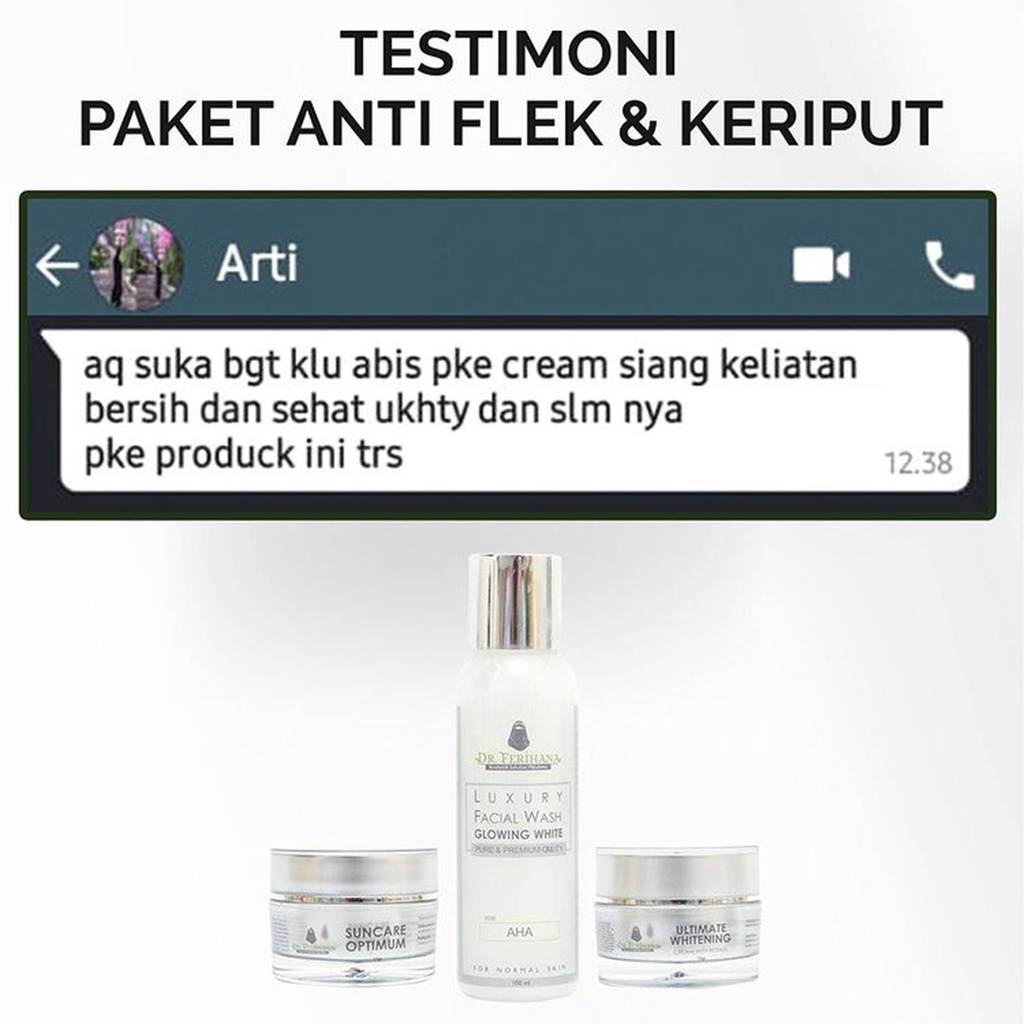 Paket Diamond dr. Ferihana Cosmetics &amp; Skincare Merupakan Rangkaian Produk untuk Mencerahkan Mencegah dan Memudarkan Flek Sekaligus Mampu Mengatasi Milia pada Kulit Wajah Berbahan Alami Terdaftar BPOM LPPOM MUI