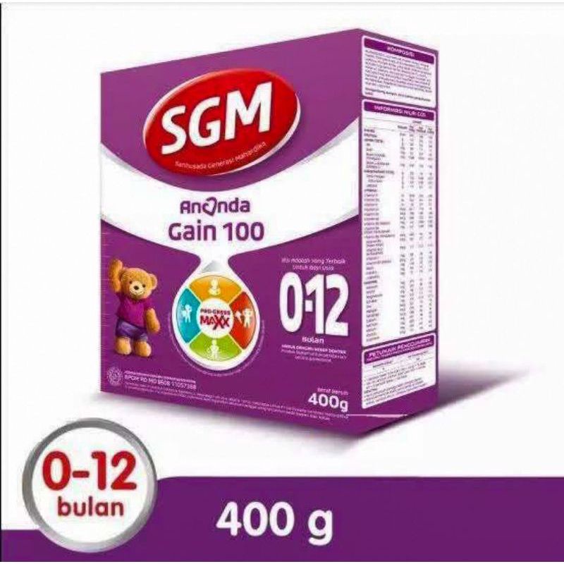 SGM ANANDA GAIN 100 USIA 0-12 BULAN 400 GRAM - ED 05/2025