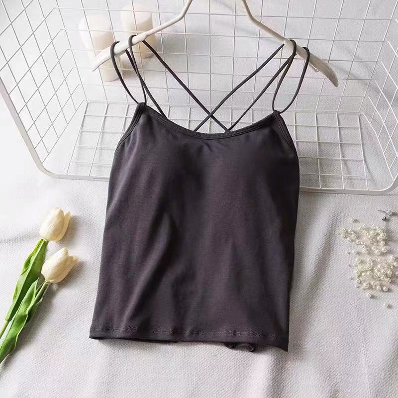 BV.ID BR921 TANKTOP BRA OLAHRAGA PUSH UP WANITA TANPA KAWAT TALI SILANG ELASTIS SEXY IMPORT