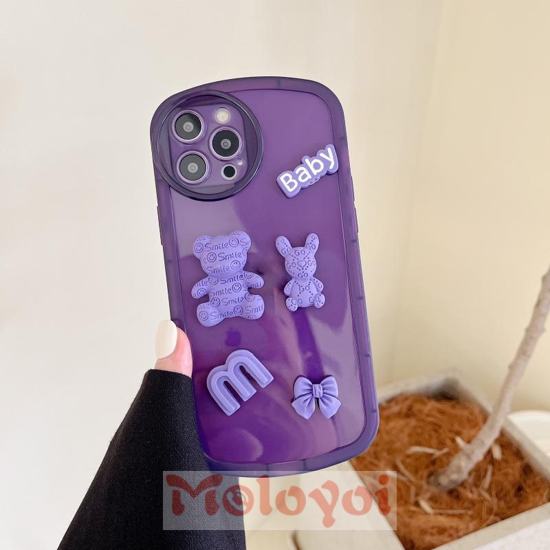 Soft Case TPU Motif Kartun Boneka Beruang 3D Untuk IPhone 7 8 XR 6 6s Plus 11 13 12 Pro Max X XS Max SE 2020 13Pro Max