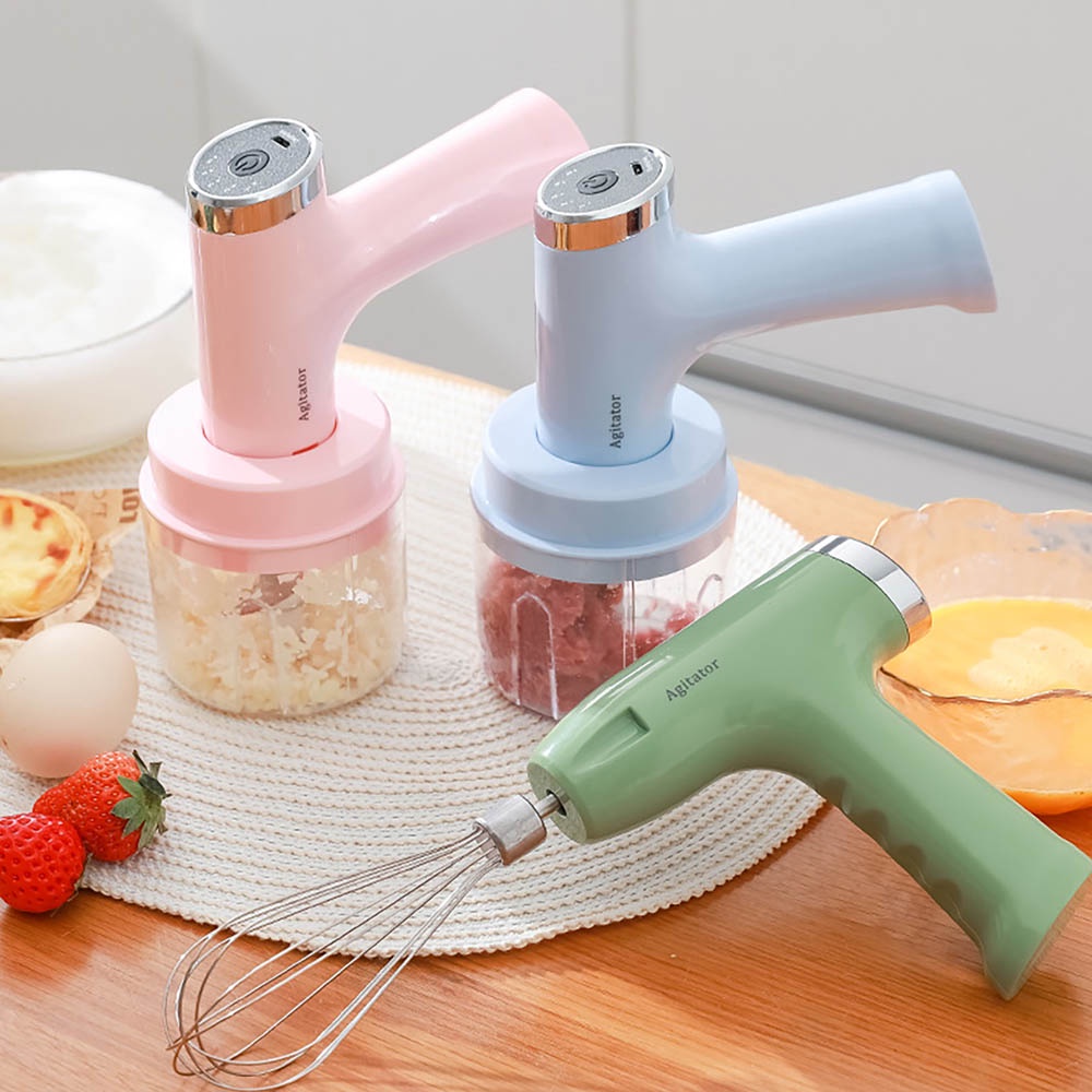 Mini Mixer Dan Chopper 3 In 1 USB Charger Versi 11Kecepatan Sampai 5 Speed - Blender Penghancur Bumbu, Daging, Telor - Hand Mixer Kopi  MC439