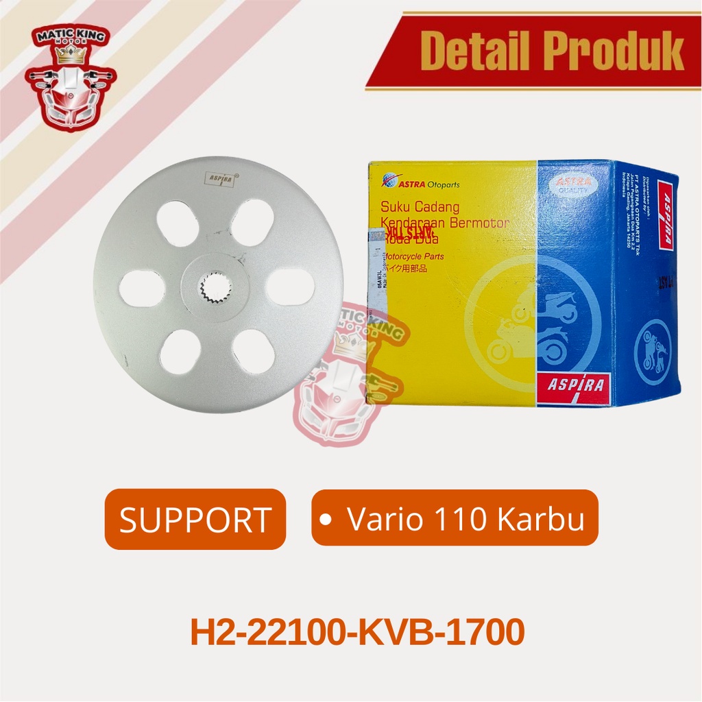 Mangkok Rumah Kampas Ganda kopling Vario Techno 110 Karbu H2-22100-KVB-1700 asli Aspira Astra Otoparts