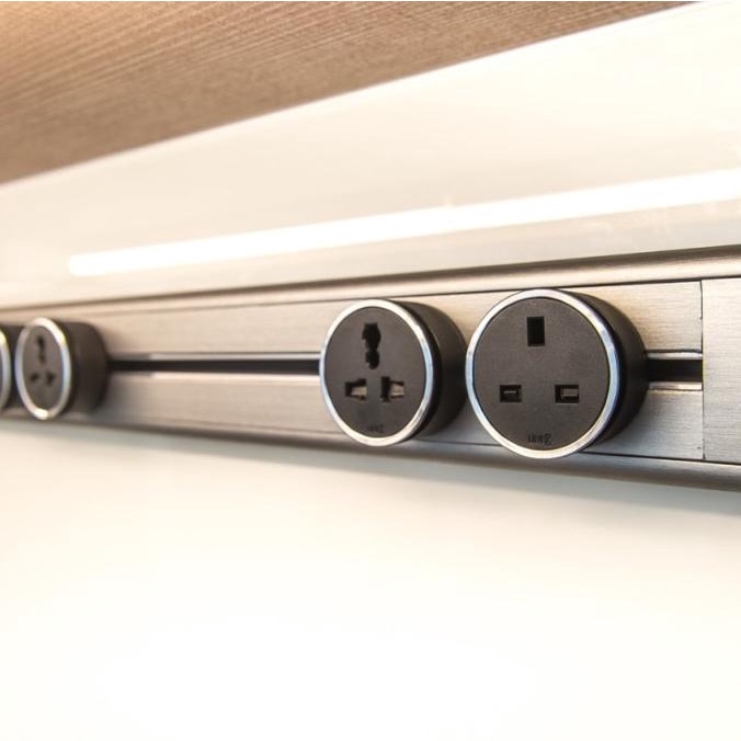 Line8 Stop Kontak Meja Rapat Kantor Meeting Table 1 Meter Eubiq ready shipping