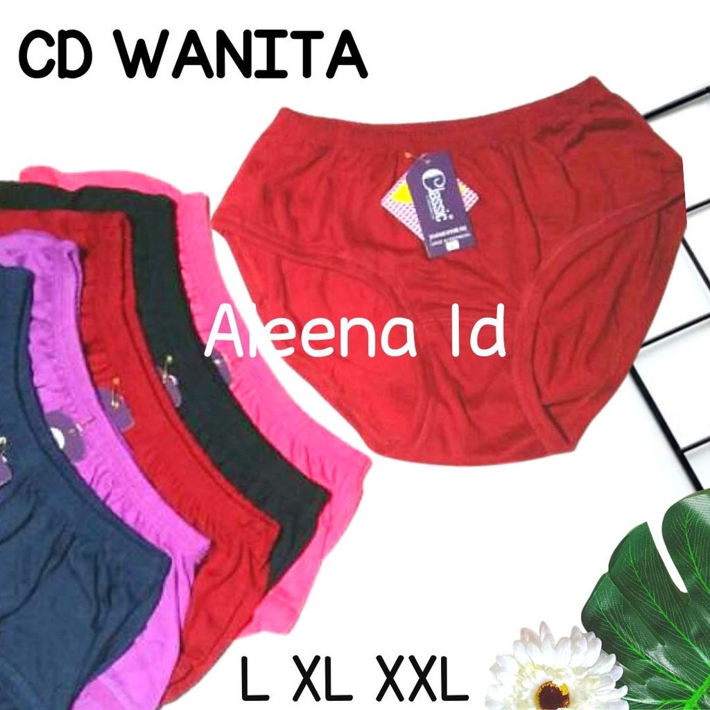 1 pcs celana dalam wanita LINGERY cd wanita katun / CLASSIC SIZE XL / bahan lembut nyaman