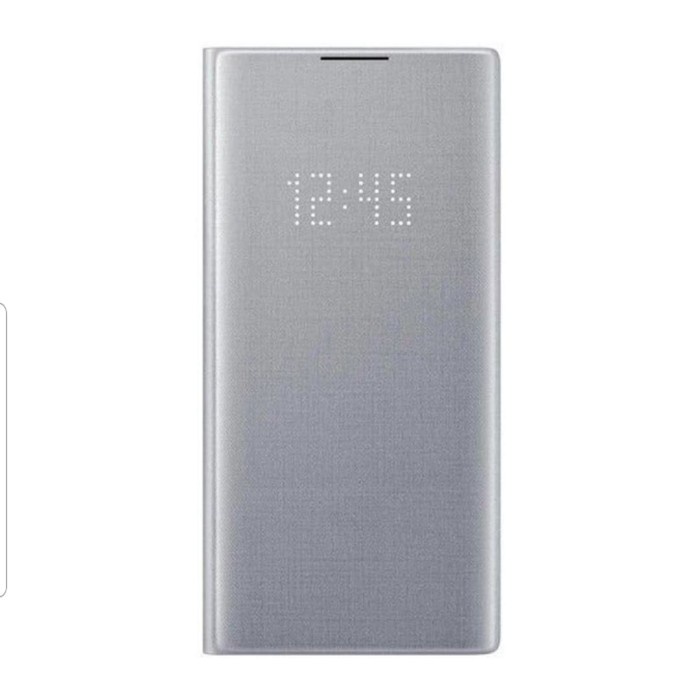 {SuheStore} Samsung LED View case for samsung galaxy note10 ~ silver Berkualitas